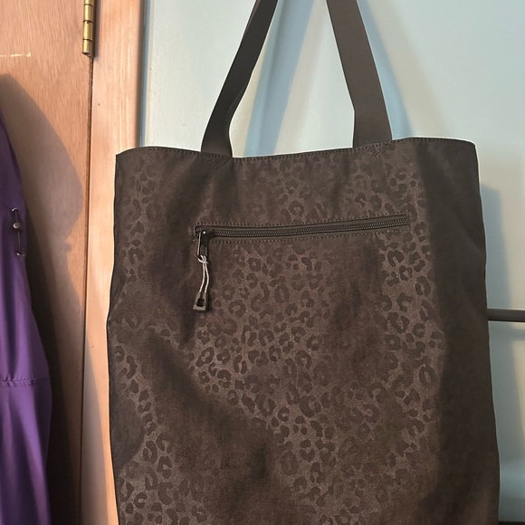 Amazon Black Tote Bag with Subtle Animal Print - Picture 2 of 3
